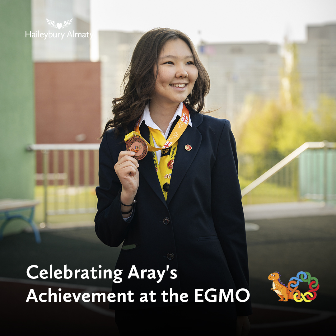 Celebrating Aray's Achievement at the European Girls Mathematical Olympiad!
